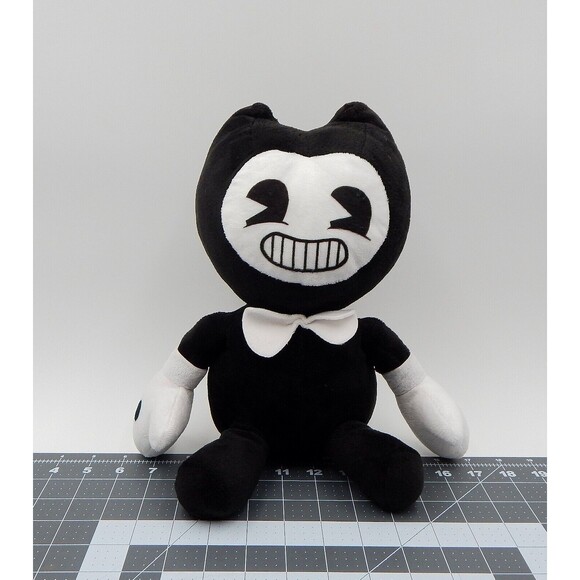 Bendy and the Ink Machine Plush Joey Drew Studios Black White Bowtie Stuffed Toy - Picture 1 of 8